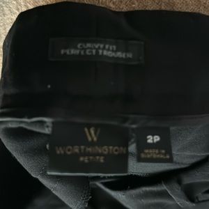 2 Pair Black Worthington Petite Black slacks size 2P